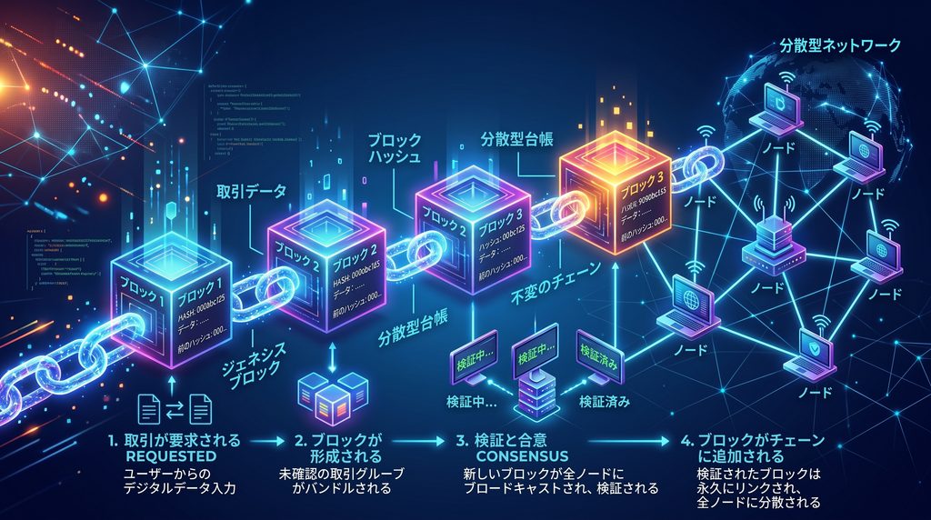 ブロックチェーンの仕組み