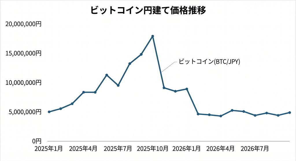ビットコイン円建て価格推移